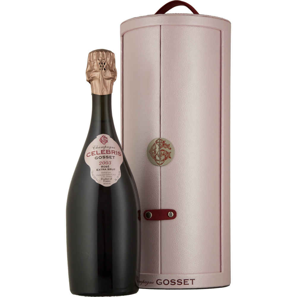 Champagne Gosset Celebris Rosé Extra Brut.