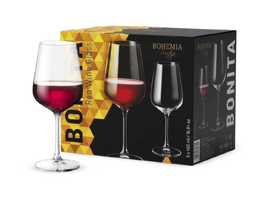 BOHEMIA PR. BONITA - sklenice na červené víno 450ml