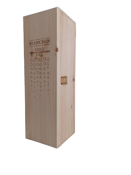 Wooden Gift Box Asolo Prosecco D.O.C.G. Brut millesimato Bianchin 1,5l