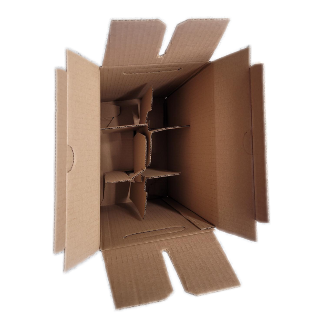 Dárková krabice na 6 lahví NA STOJATO