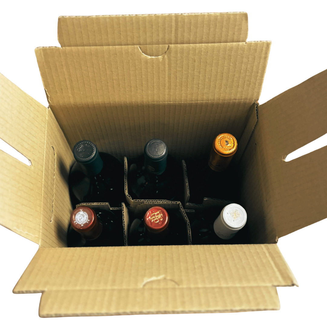 Dárková krabice na 6 lahví NA STOJATO